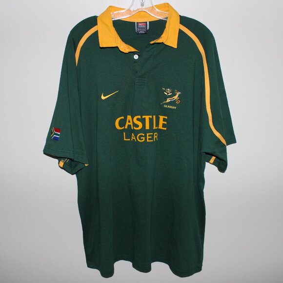 as new vintage Nike South Africa 2001-02 Rugby Union home jersey Castle Lager - Picture 2 of 16